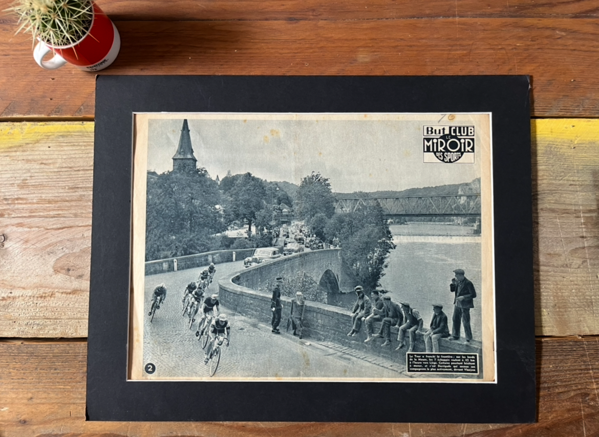 Vintage Tour de France vintage cycling poster Liege 1950s