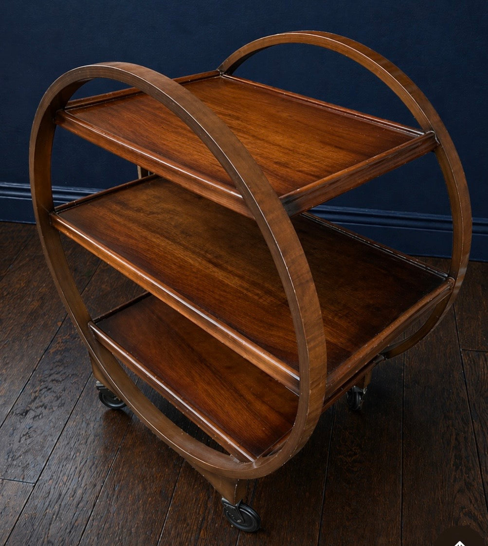 Art Deco era drinks trolley
