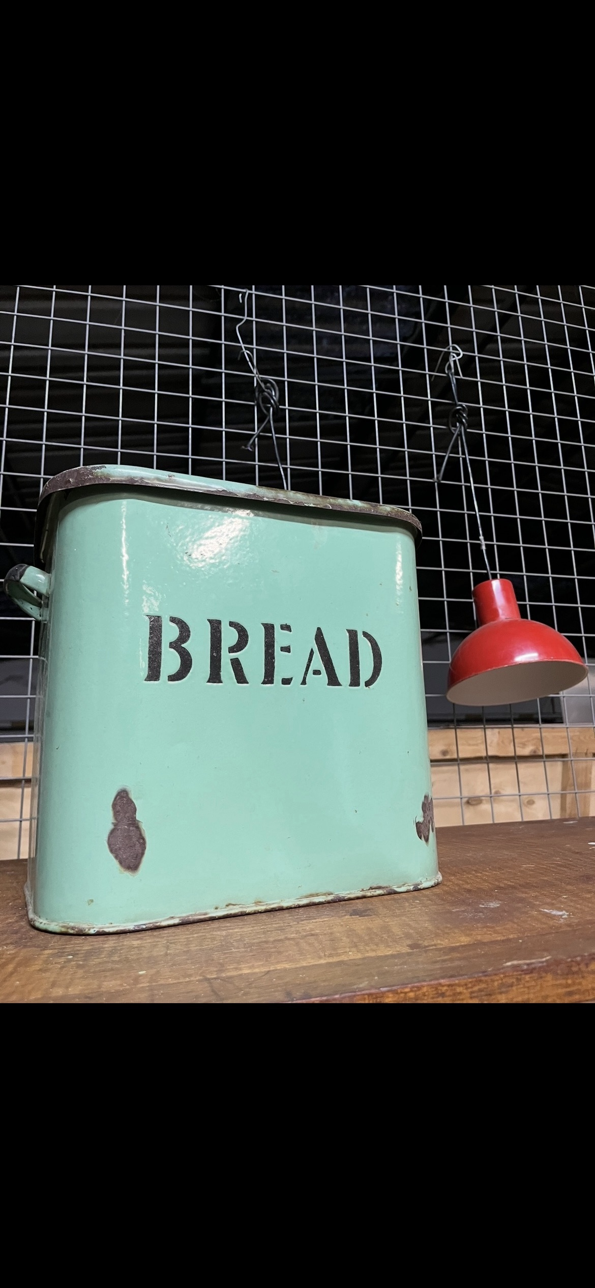 1930s enamel Bread bin White
