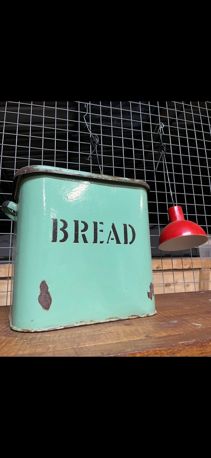 1930s enamel Bread bin White