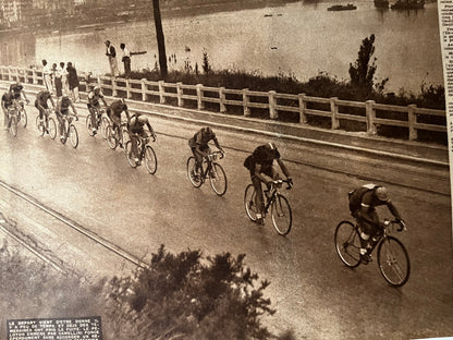 Vintage Tour de France cycling print 1949 Porte de Saint Sebastien