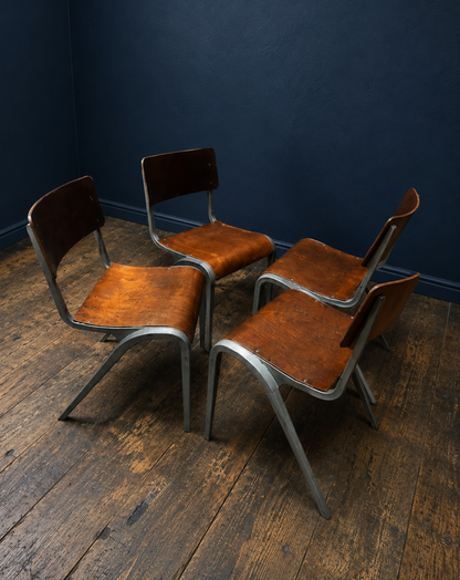 ESA Stacking Dining Chair by James Leonard for Esavian, 1950s