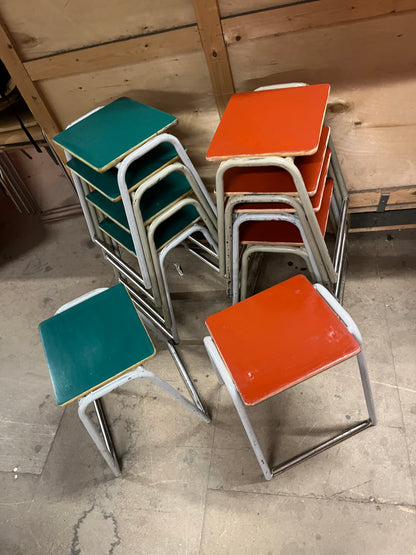 Vintage school Stacking lab stools