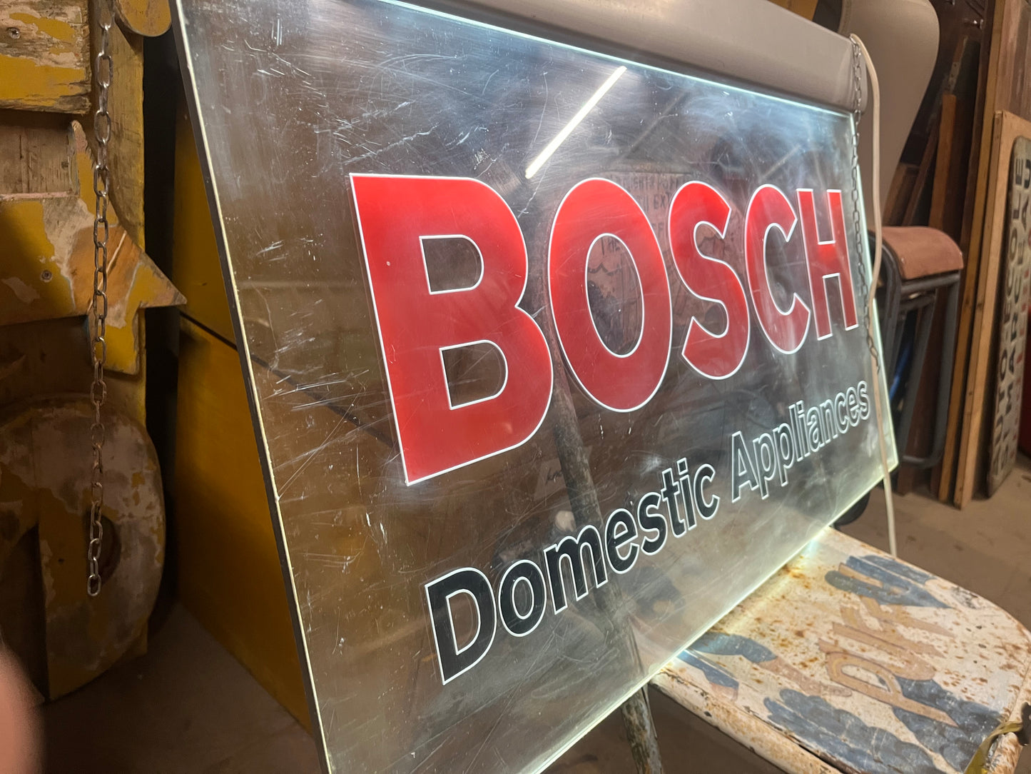 Bosch illuminated showroom sign c1980s