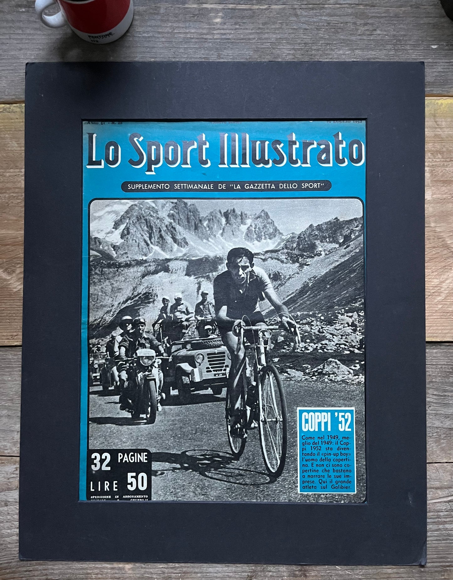 Vintage Cycling Print - Fausto Coppi/ Gino Bartali 1952