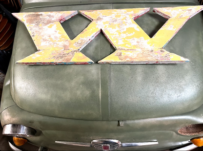 Reclaimed letter W vintage shop lettering