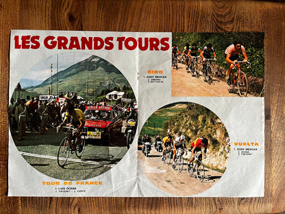 Vintage Tour de France / Grand Tours cycling print Eddy Merckx /  Luis Ocana 1973