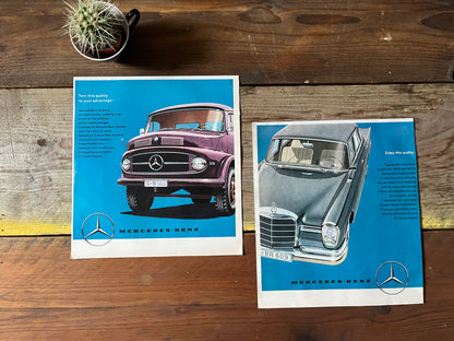 Mercedes truck vintage poster 1960