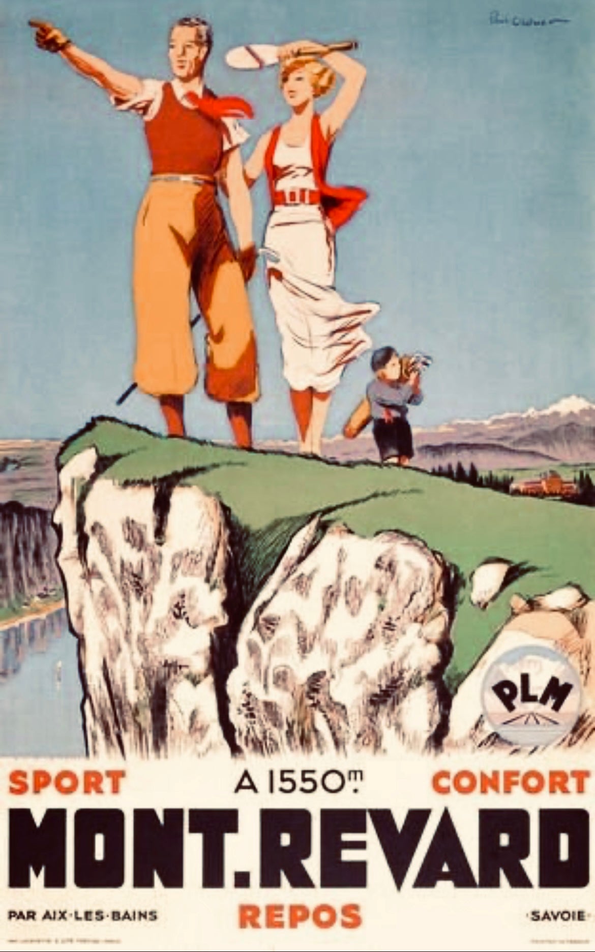 Mont Revard Ski Resort poster France 1930s