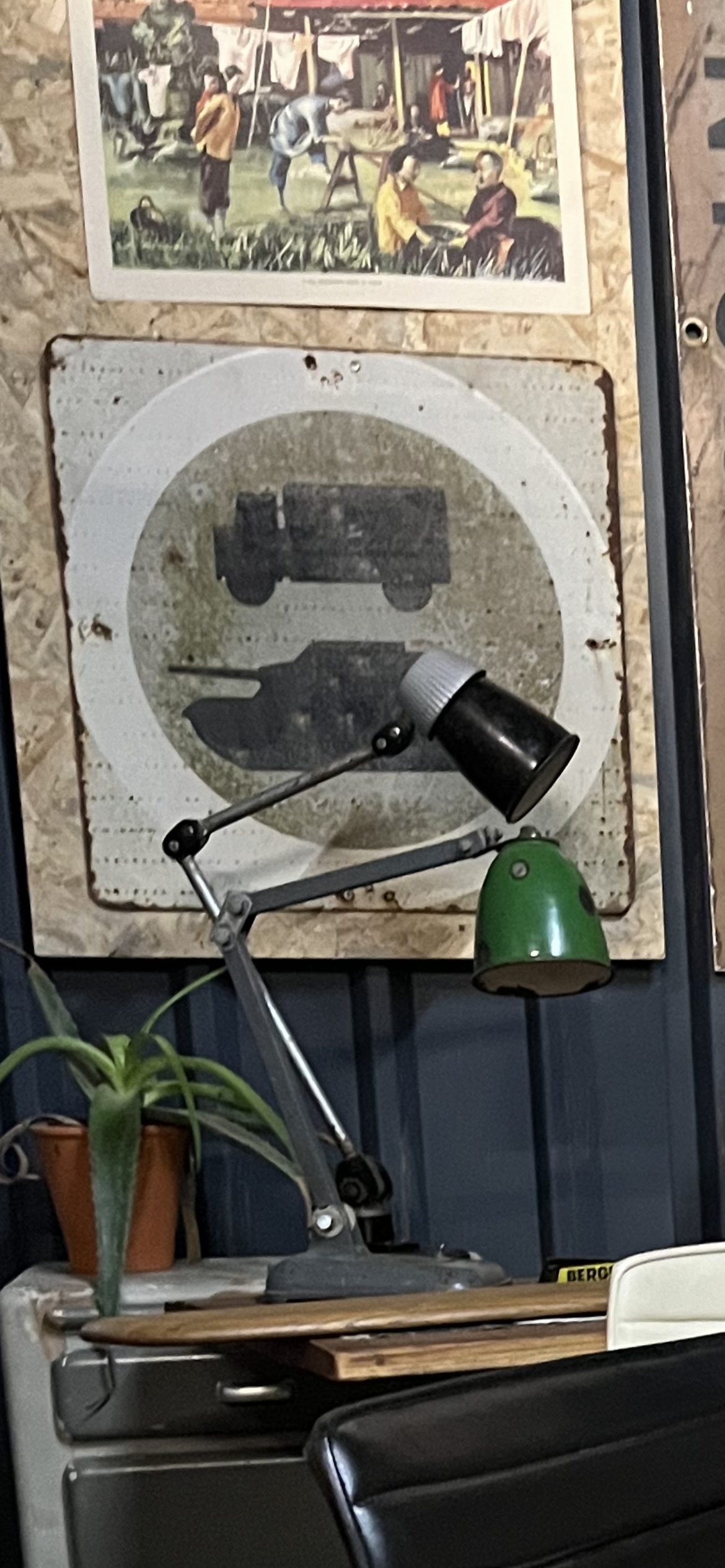 Military base Tank sign c1960s