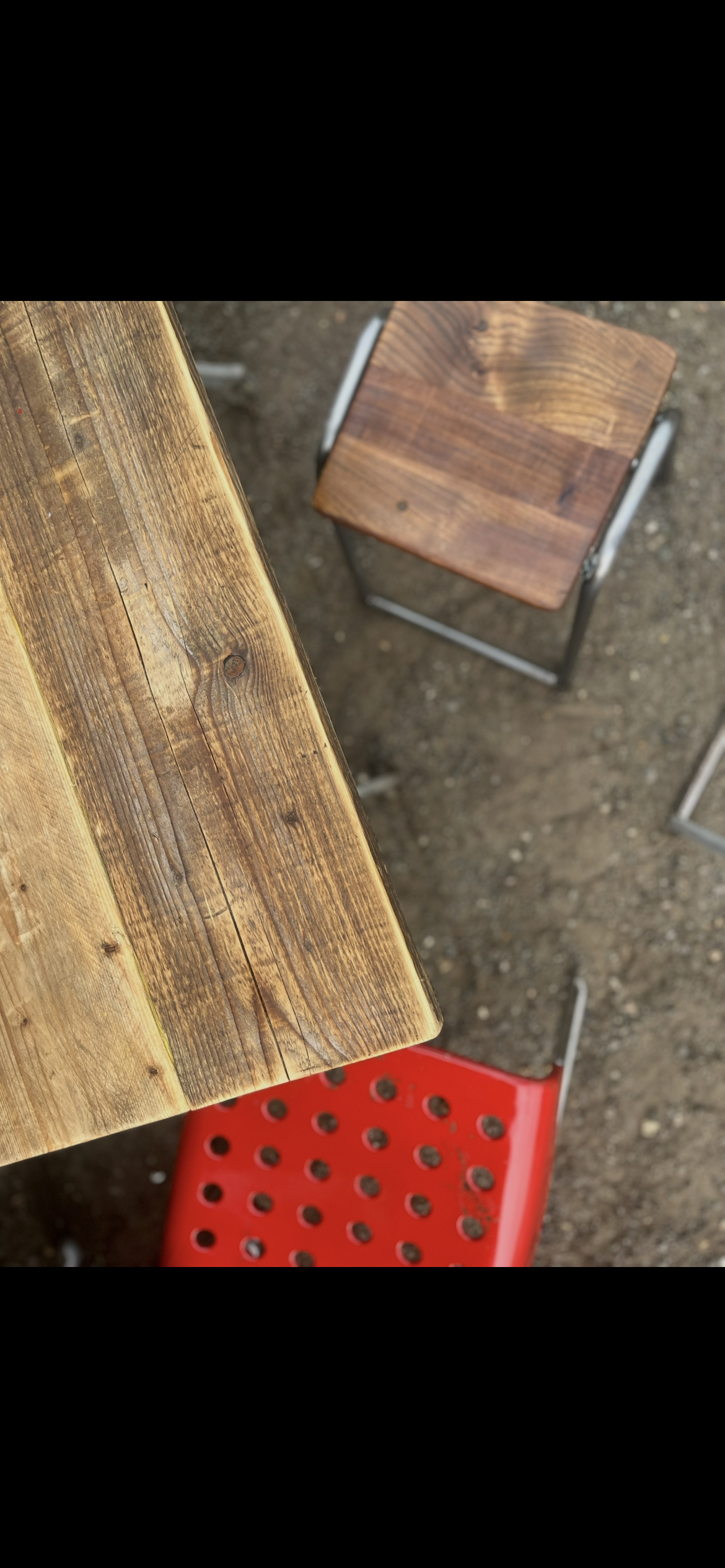 Industrial desk / table - Original with reclaimed top.