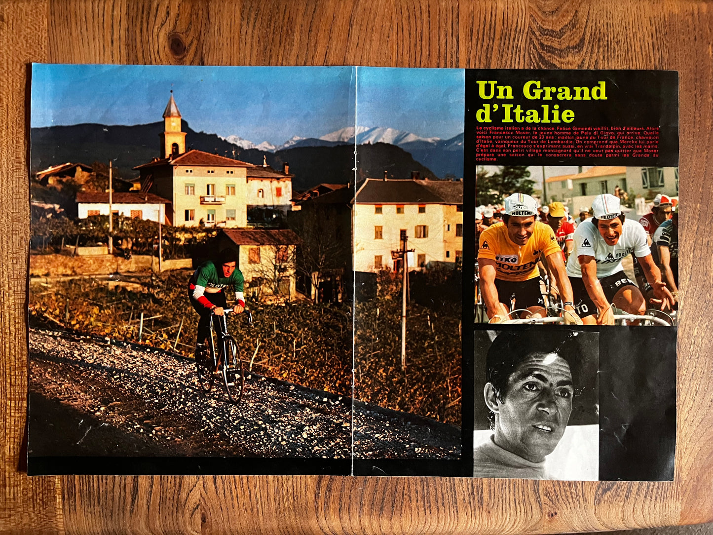 Vintage Tour de France cycling print Eddy Merckx / Francesco Moser 1973