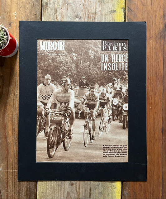 Vintage Cycling Print - 1968 Bordeaux Paris Emile Bodart