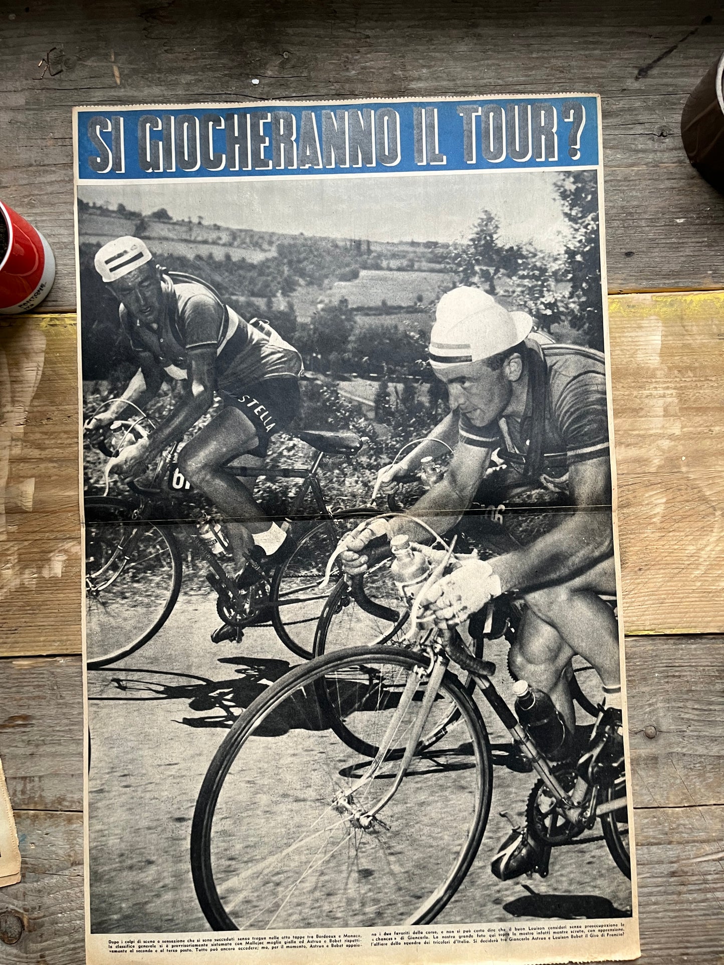 Vintage Cycling Print - Louison Bobet, c1951