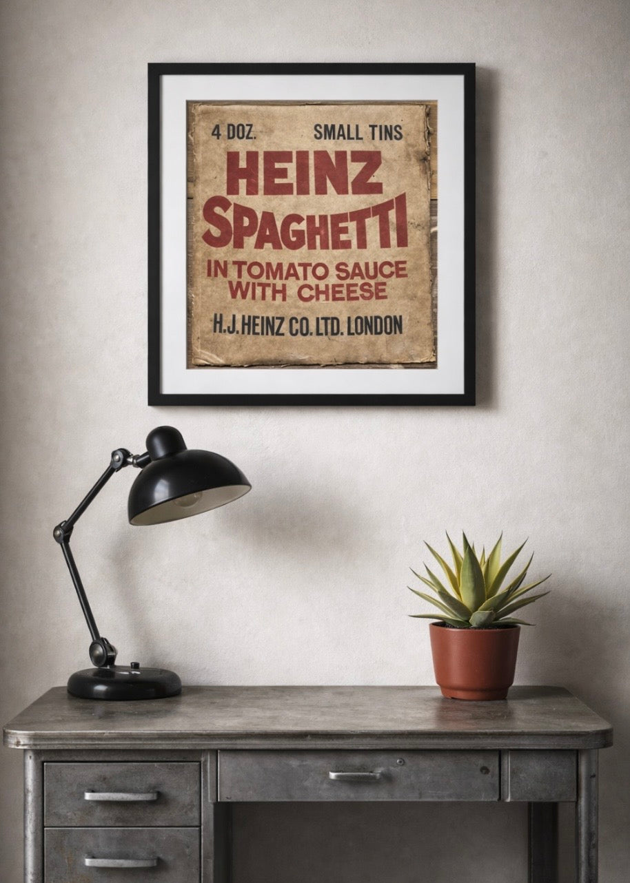 Heinz spaghetti original artwork 1948