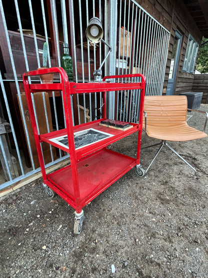 Vintage science lab trolley