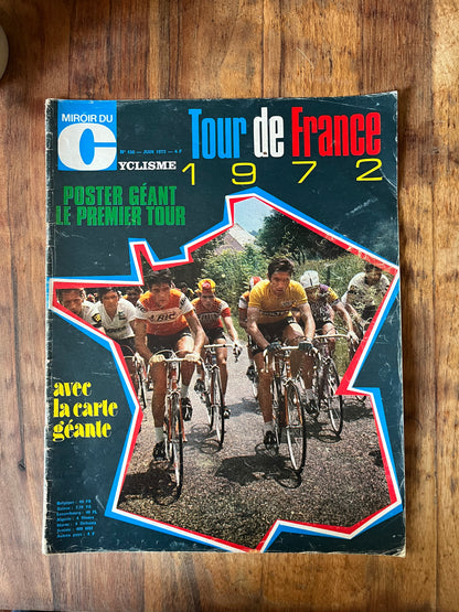 Vintage Tour de France cycling print c1972 Eddy Merckx Luis Ocana