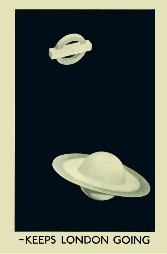 Vintage Advertising Poster - London Transport, “Keeps London going” by Man Ray c1938
