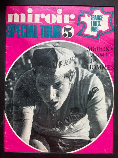 Eddy Merckx vintage cycling print 1970
