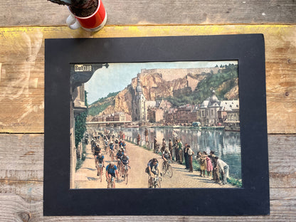 Vintage Tour de France cycling print 1947 Pernac