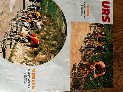 Vintage Tour de France / Grand Tours cycling print Eddy Merckx /  Luis Ocana 1973