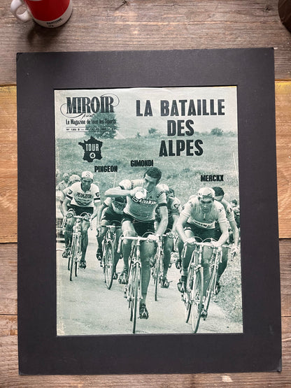 Vintage Cycling Print - Tour de France, Merckx Gimondi, Pingeon 1969