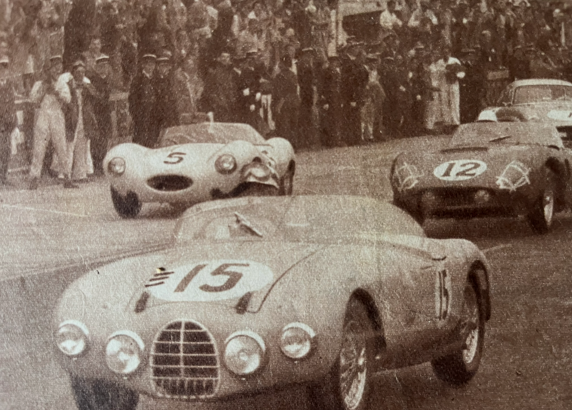 Le Mans Vintage motor racing print c1958