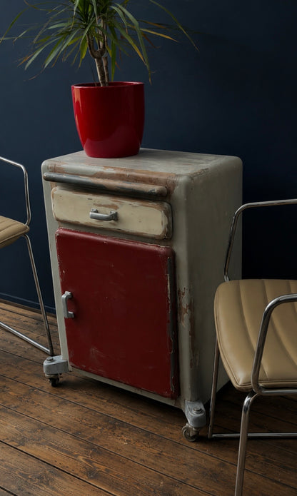 Vintage c1950s medical drawers / bedside cabinet