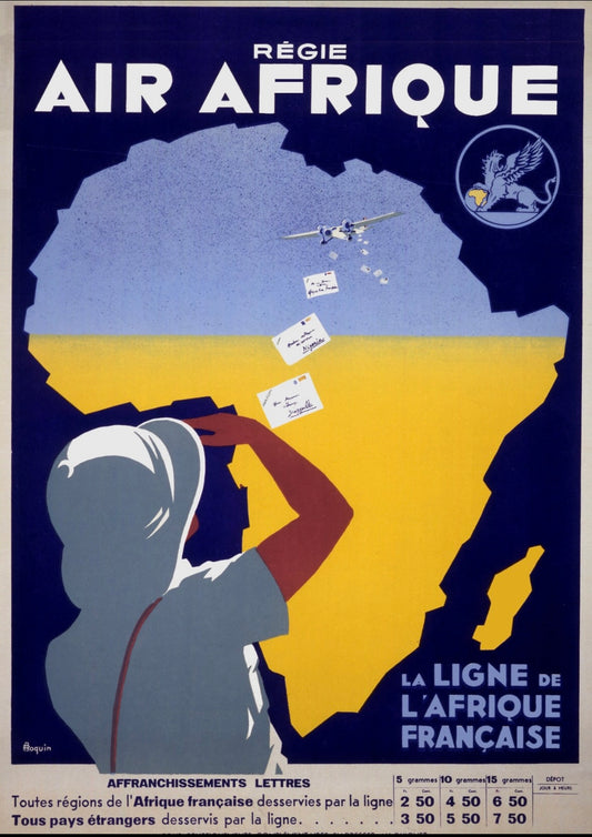 Air Afrique travel poster 1930s