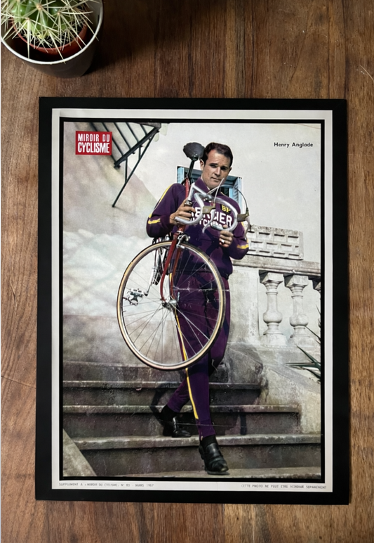 Tour de France vintage print Henri Anglade Mercier 1967