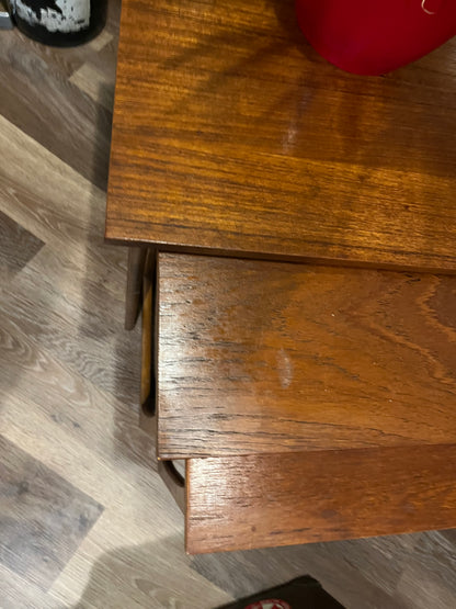 Danish nest of tables c1970s teak