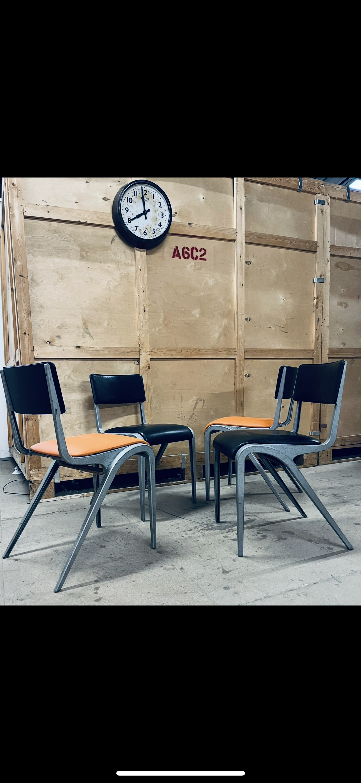 Esavian stacking chairs by James Leonard for ESA set of four