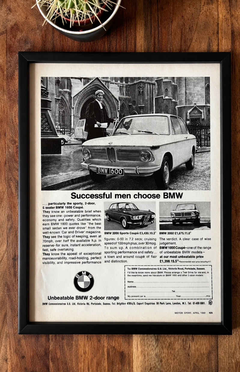 Vintage BMW 1600 Advertisement