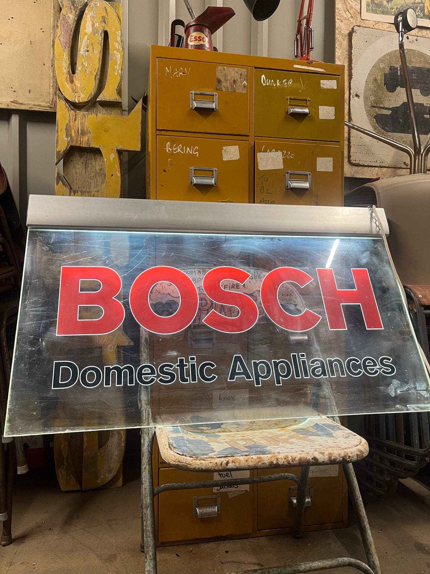 Bosch illuminated showroom sign c1980s