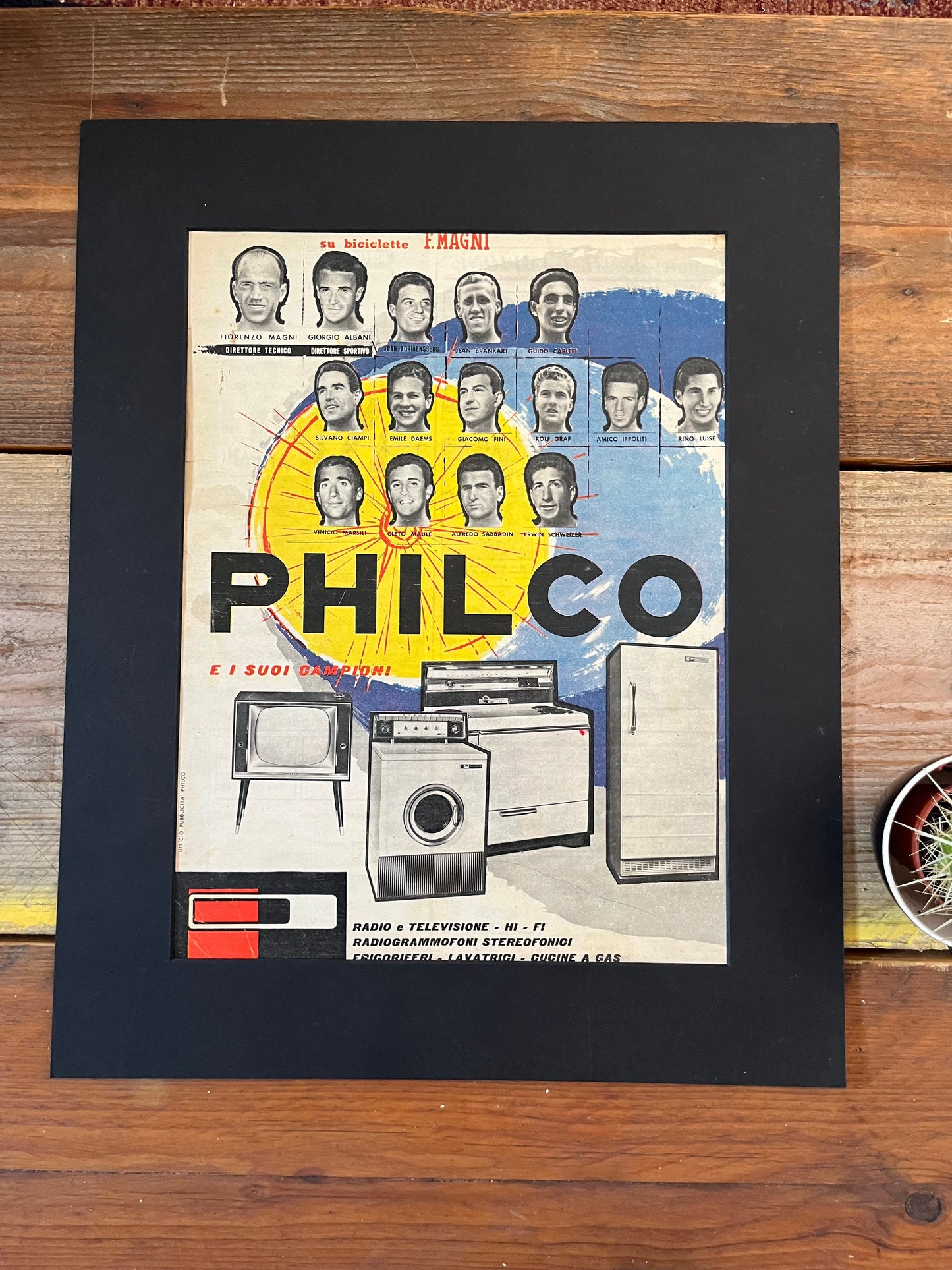 Vintage Giro d'italia / Philco advertisement 1960