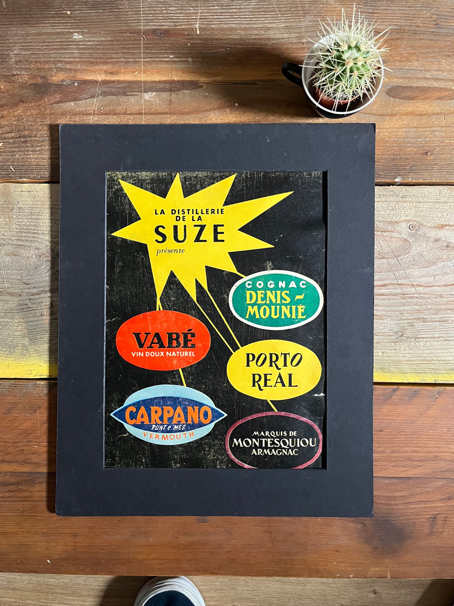 Vintage original advertising Print - Carpano, Suze, France, 1950'S