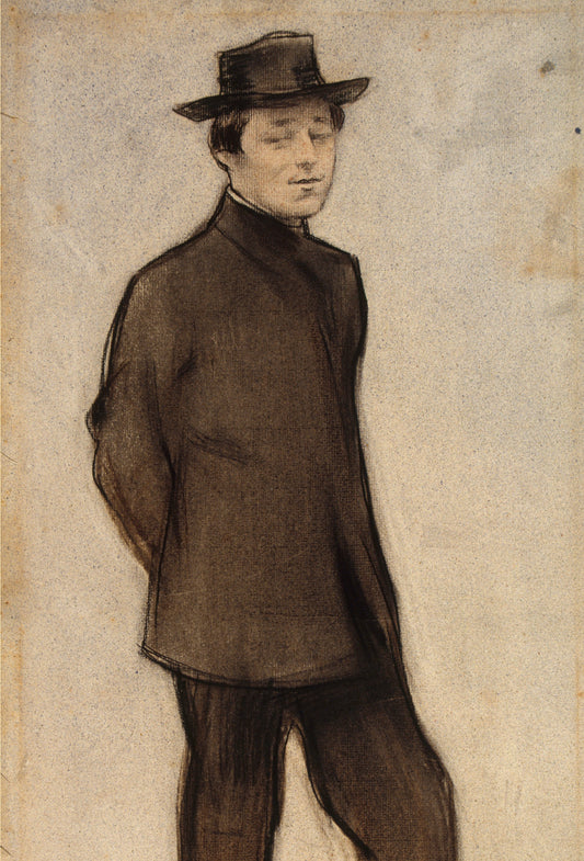 Ramon Casas A Drawing - Portrait of  detail c1897-99.