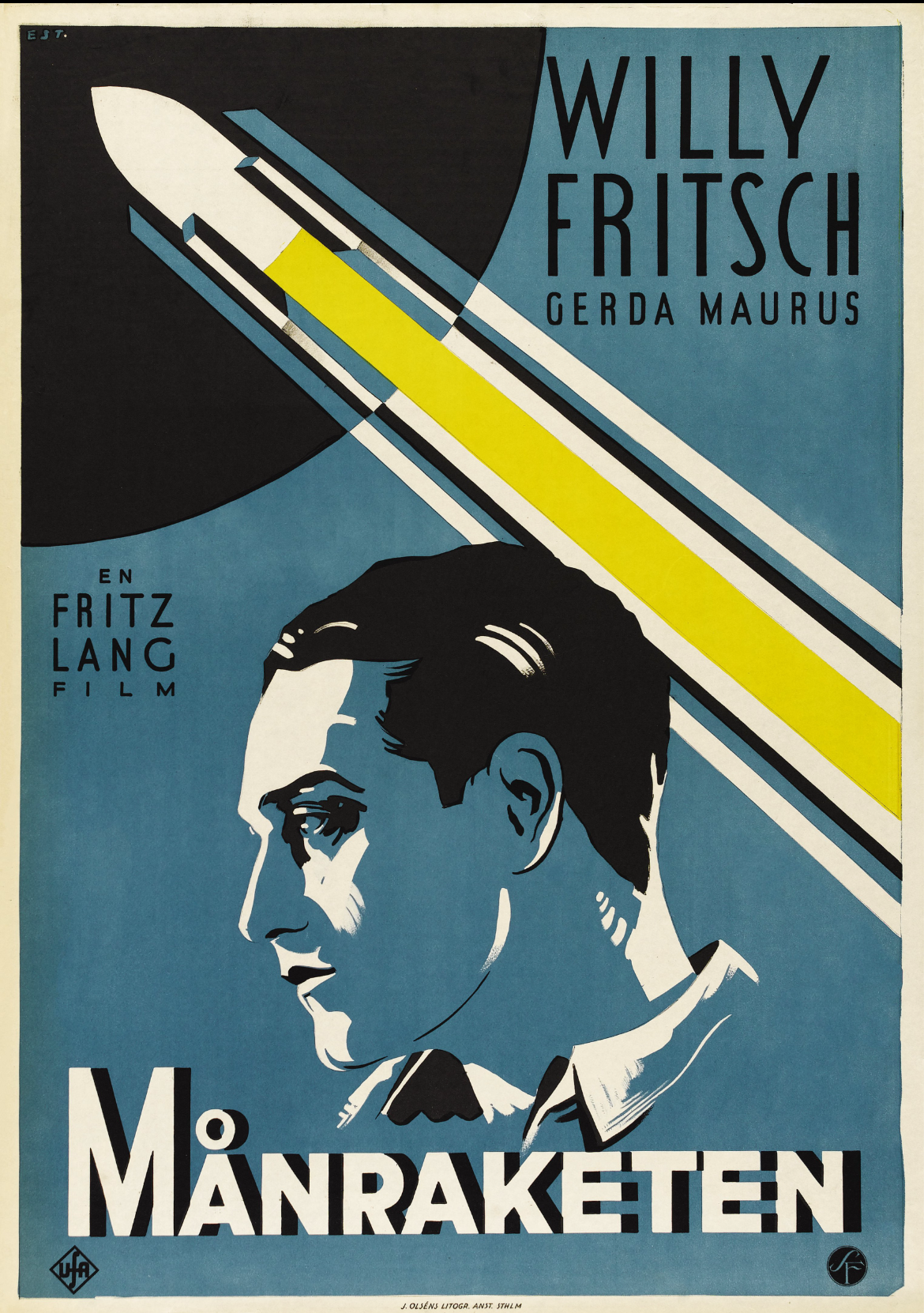 Woman in the moon Willy Fritsch c1929 German film poster