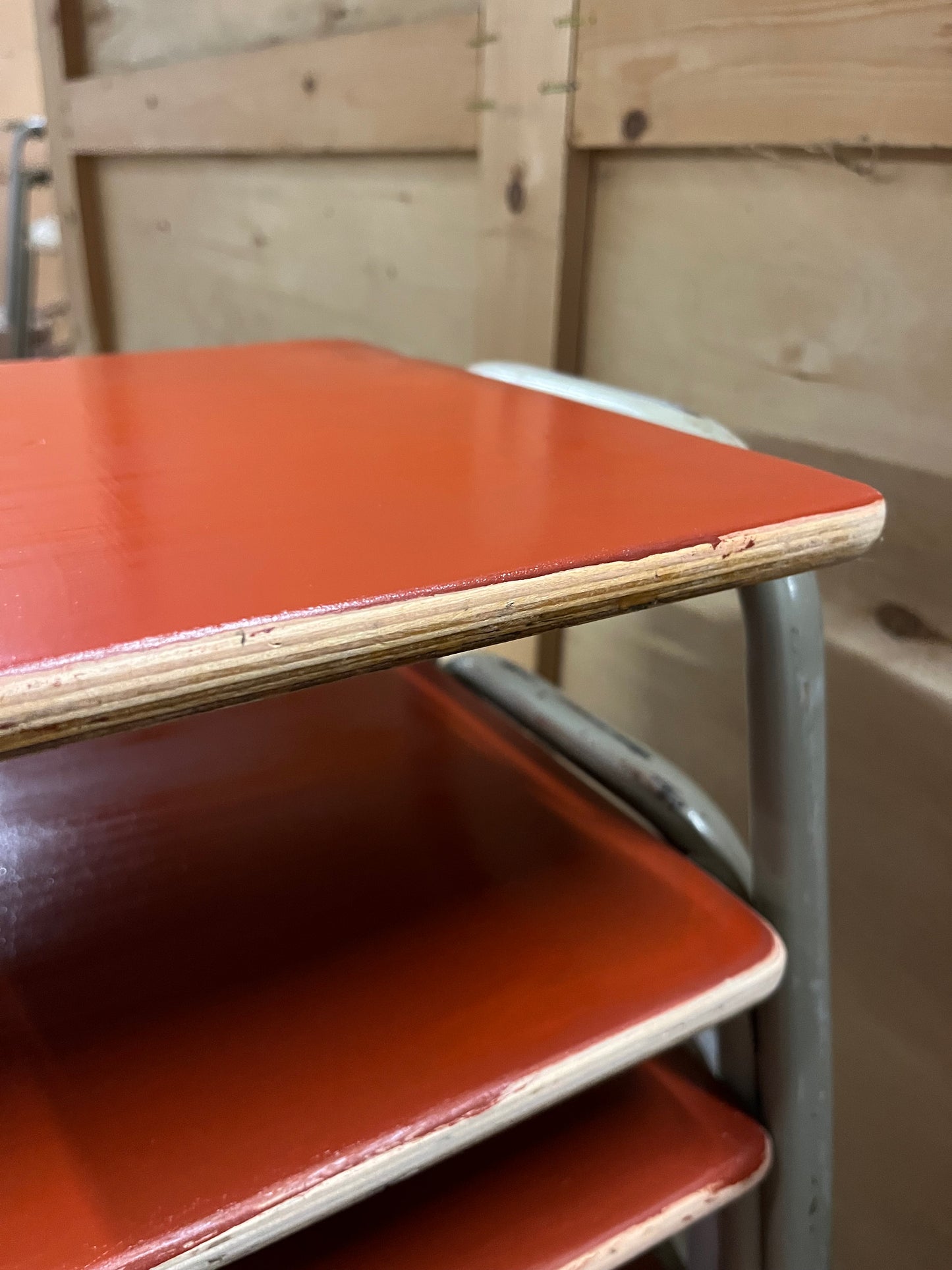 Vintage school Stacking lab stools