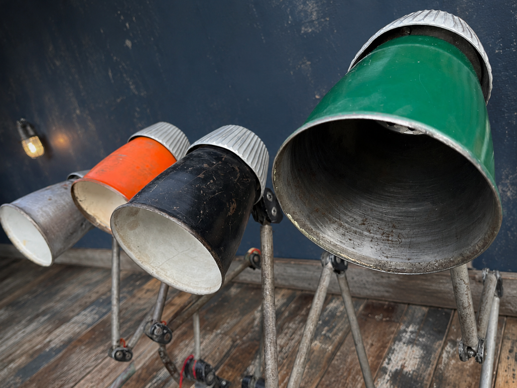 Vintage LoVo industrial wall lamps c1960s (PAIR)