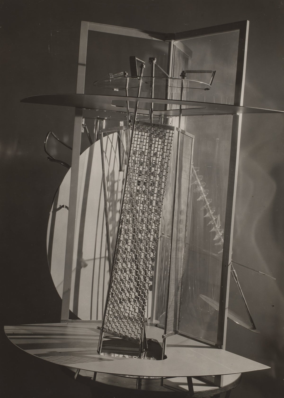 A Lightplay Black White Gray 1926 | Mesh Panel View Print