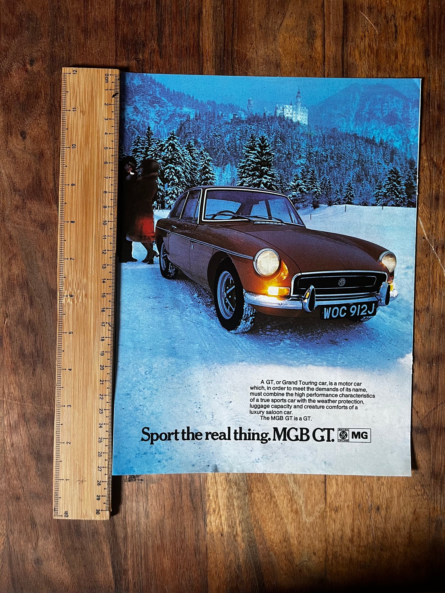 MG BGT original magazine advertisement 1971
