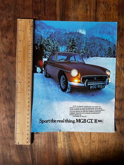 MG BGT original magazine advertisement 1971