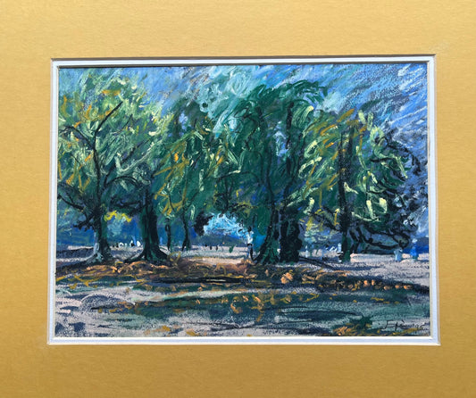 Light through the trees Pastel by Patricia Espir, 1995