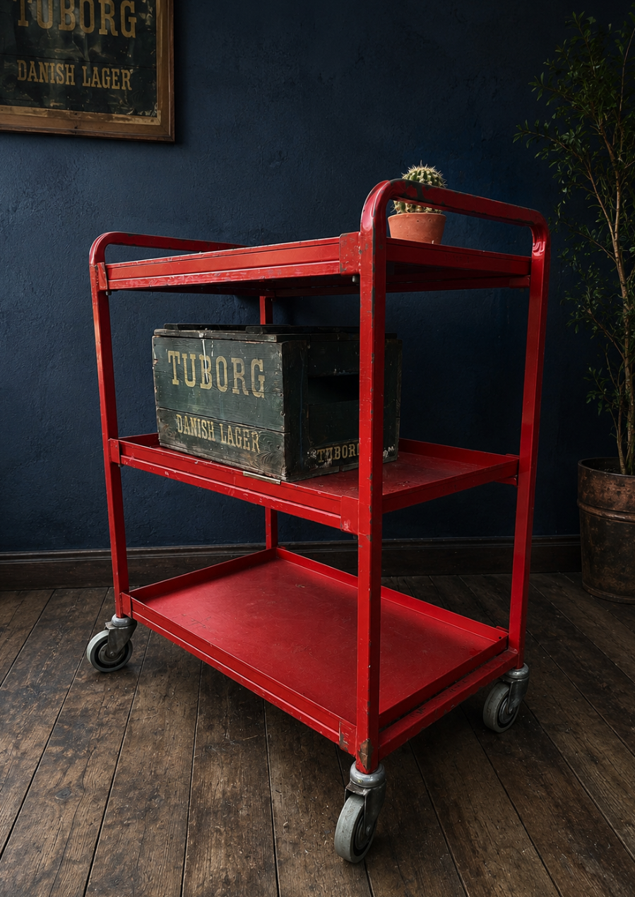 Vintage drinks trolley ex science lab