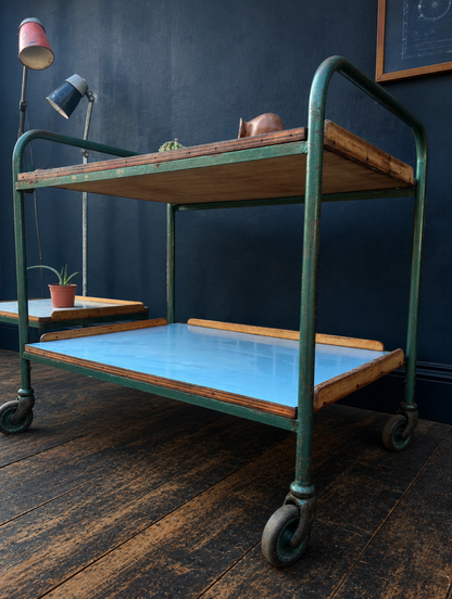 Vintage 1950s ex science lab trolley