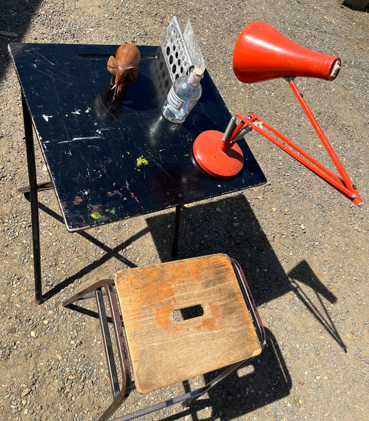 Vintage folding school exam table