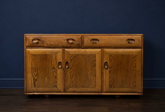 Vintage Ercol Windsor elm Sideboard - Midcentury Modern Restored