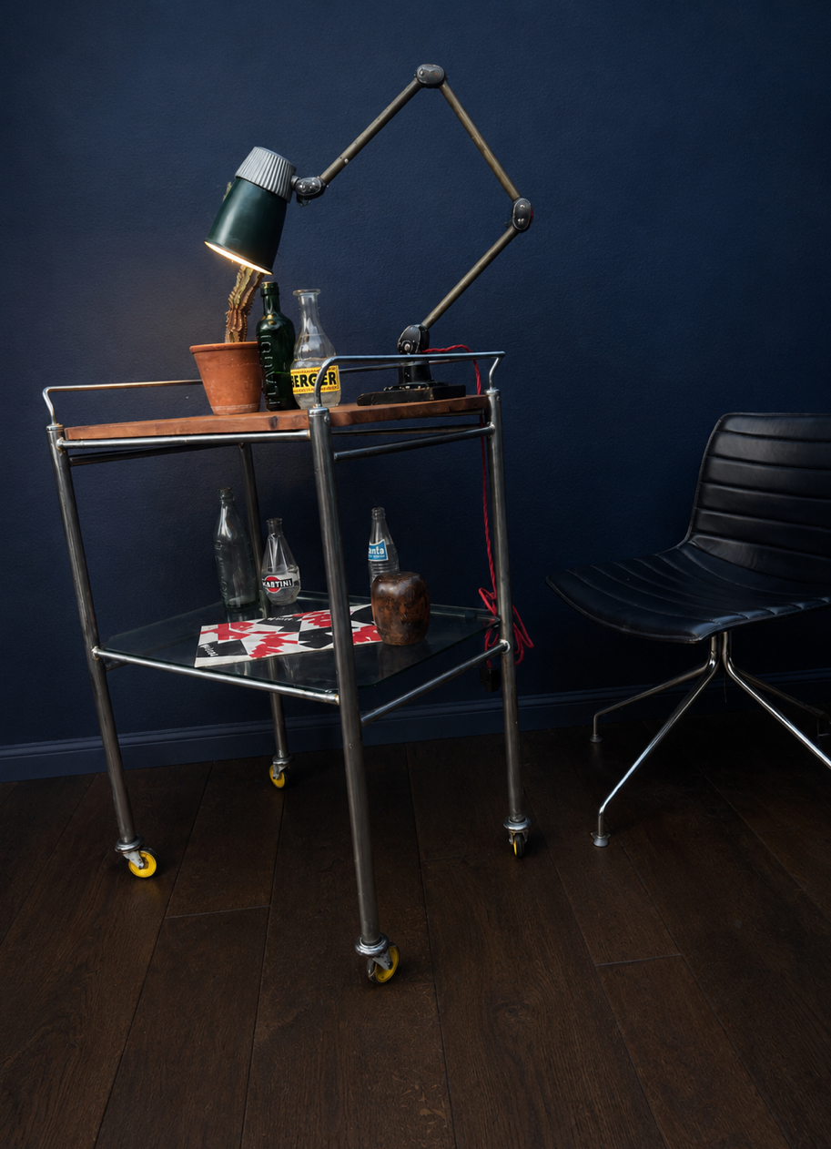 1950s medical trolley stripped metal