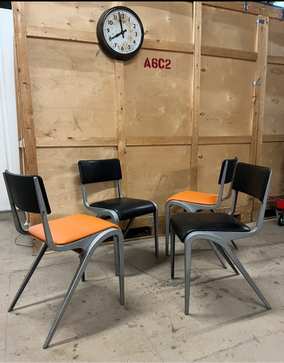 Esavian stacking chairs by James Leonard for ESA set of four